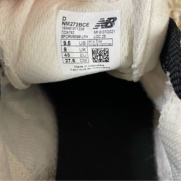 New Balance Numeric 272 Burgundy Sea Salt lace up sneakers - Picture 7 of 8